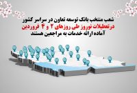 فعالیت شعب کشیک بانک توسعه تعاون در روزهای دوم و چهارم نوروز