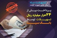 پرداخت بیش از 24 هزار میلیارد ریال تسهیلات توسط بانک سپه