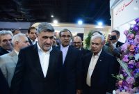 بازدید استاندار خراسان رضوی و رئیس سازمان بورس از غرفه بانک ملی ایران در نمایشگاه اینوکس مشهد