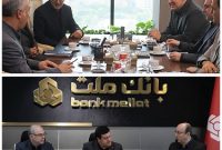 دیدار و گفت وگوی مدیرعامل بانك ملت و مدیران عامل دو خودروساز بزرگ كشور با محوریت رونق تولید و اشتغال